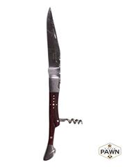 Laguiole By Flying Colors Wood Handled Folding Knife With Corkscrew